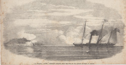 H.M. Steamer 'Snake' Defending herself from the Fire of the Russian Battery at Kertch